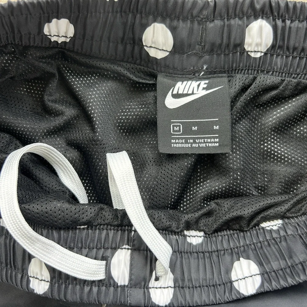 NWT NIKE Sportswear Medium JDI Do It White Polka Dot Woven 6